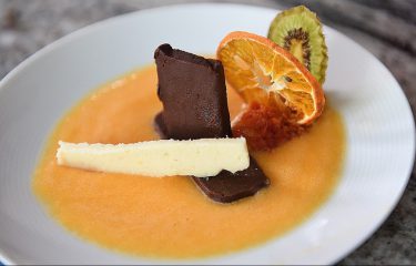 Fondant au chocolat et ananas